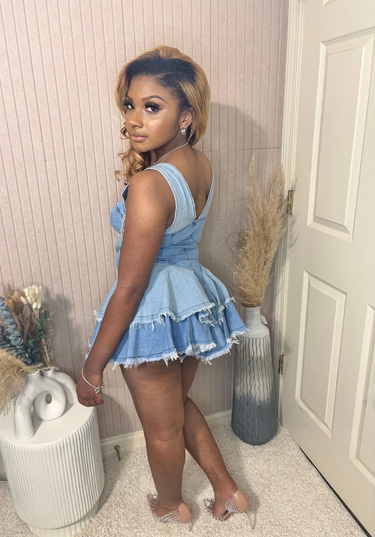 The Nashville Glitz Romper - BOSS BABE LUXE CO.